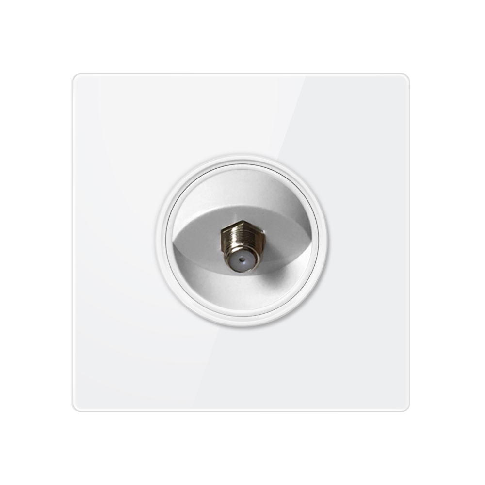 Tempered Glass Socket-YTG Satellite Socket-White